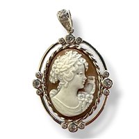 Pendant Mandile 1922 Woman Cammei  in Silver Conchiglia 2CPPC129293